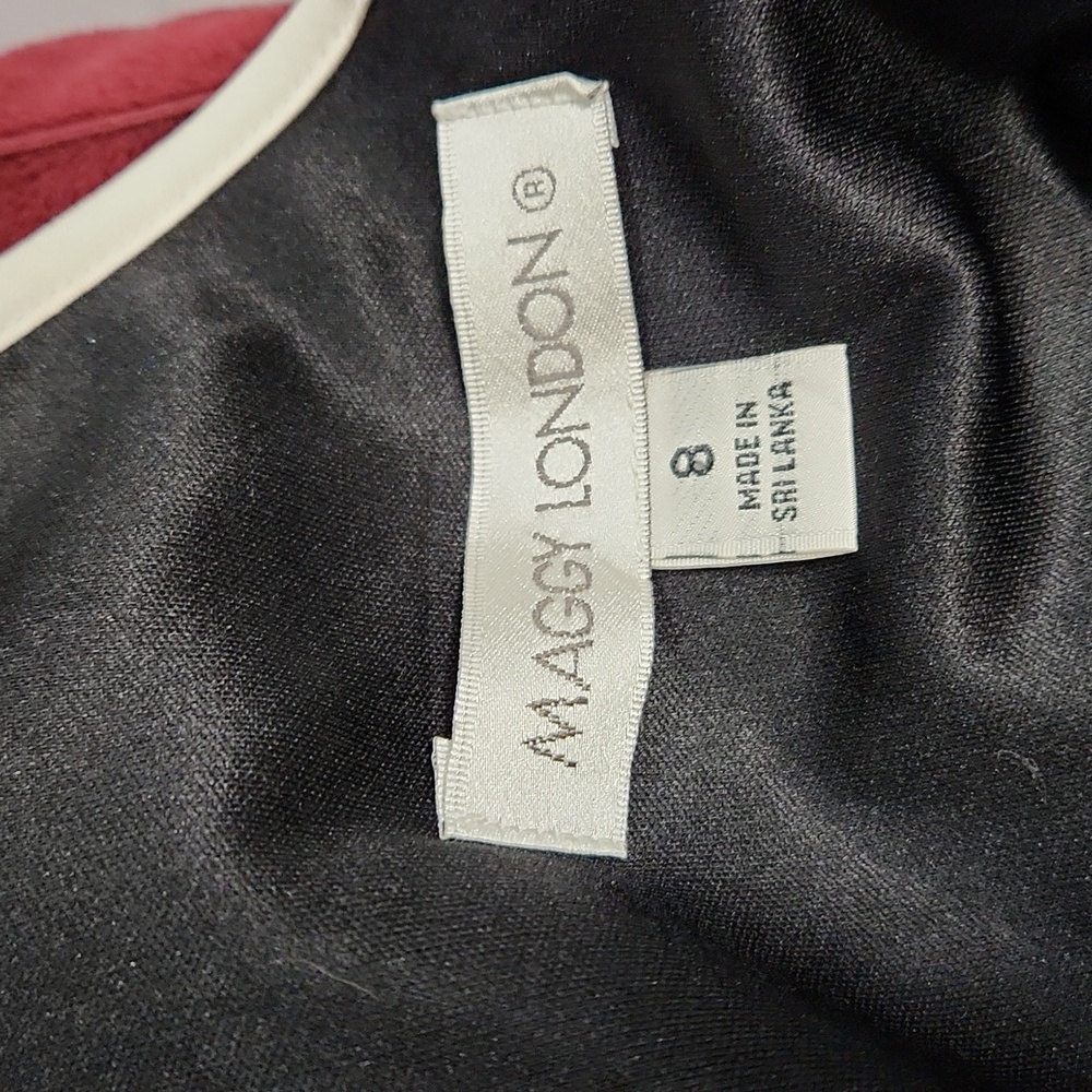 Practically New! Scuba Black Sheath Dress with White Trim - Picture 4 of 5